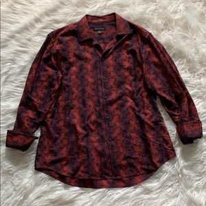 jhane barnes red and men’s black long dress shirt